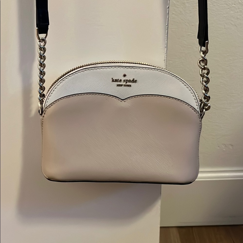 Kate Spade Cream and White Dome Crossbody Bag